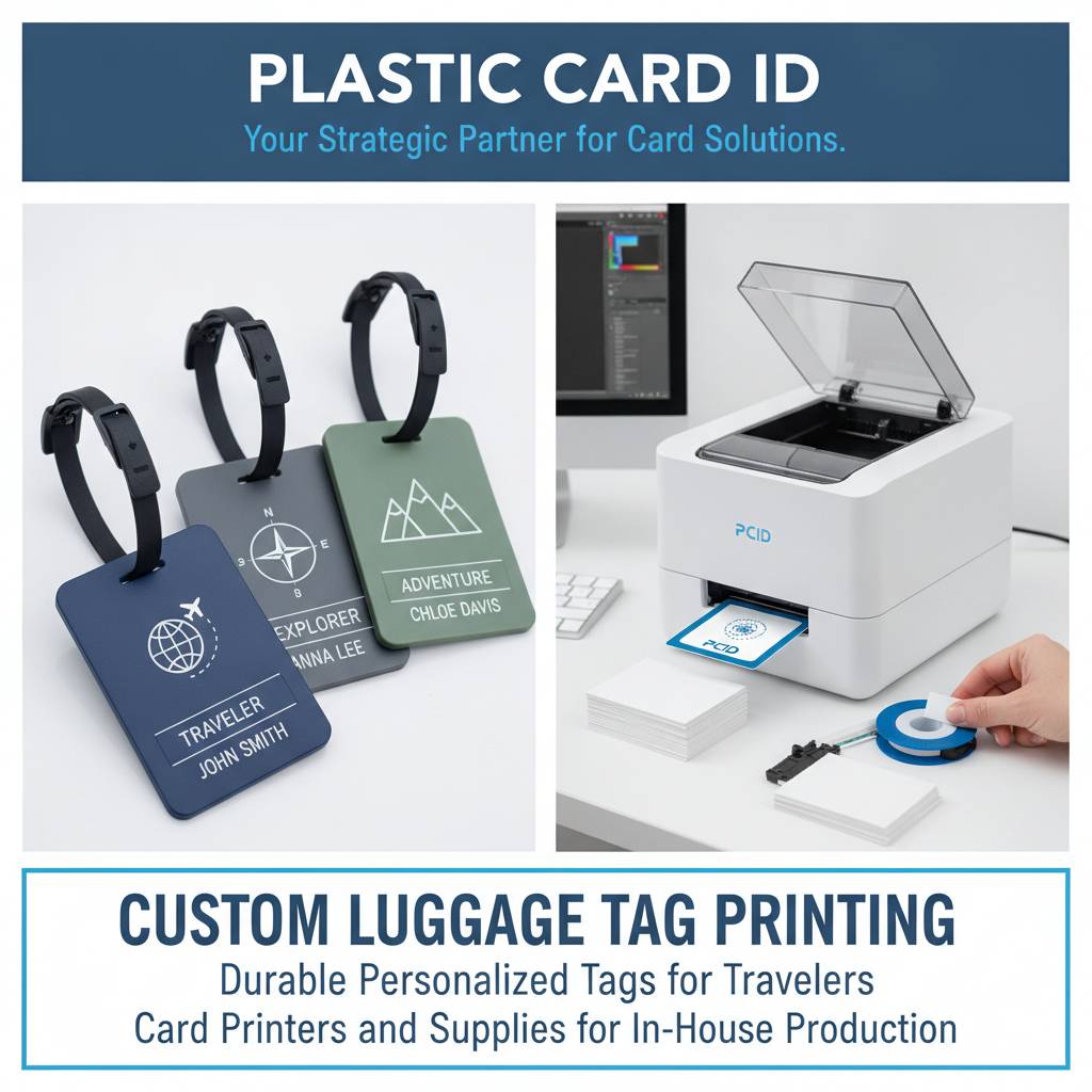 Card Printers and Supplies for In-House Luggage Tag Production
